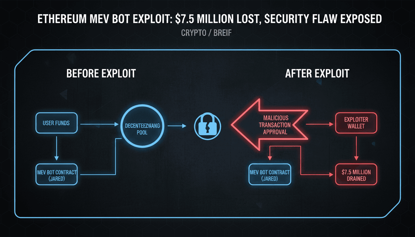 Ethereum MEV bot exploited for $7.5 million highlighting security vulnerabilities