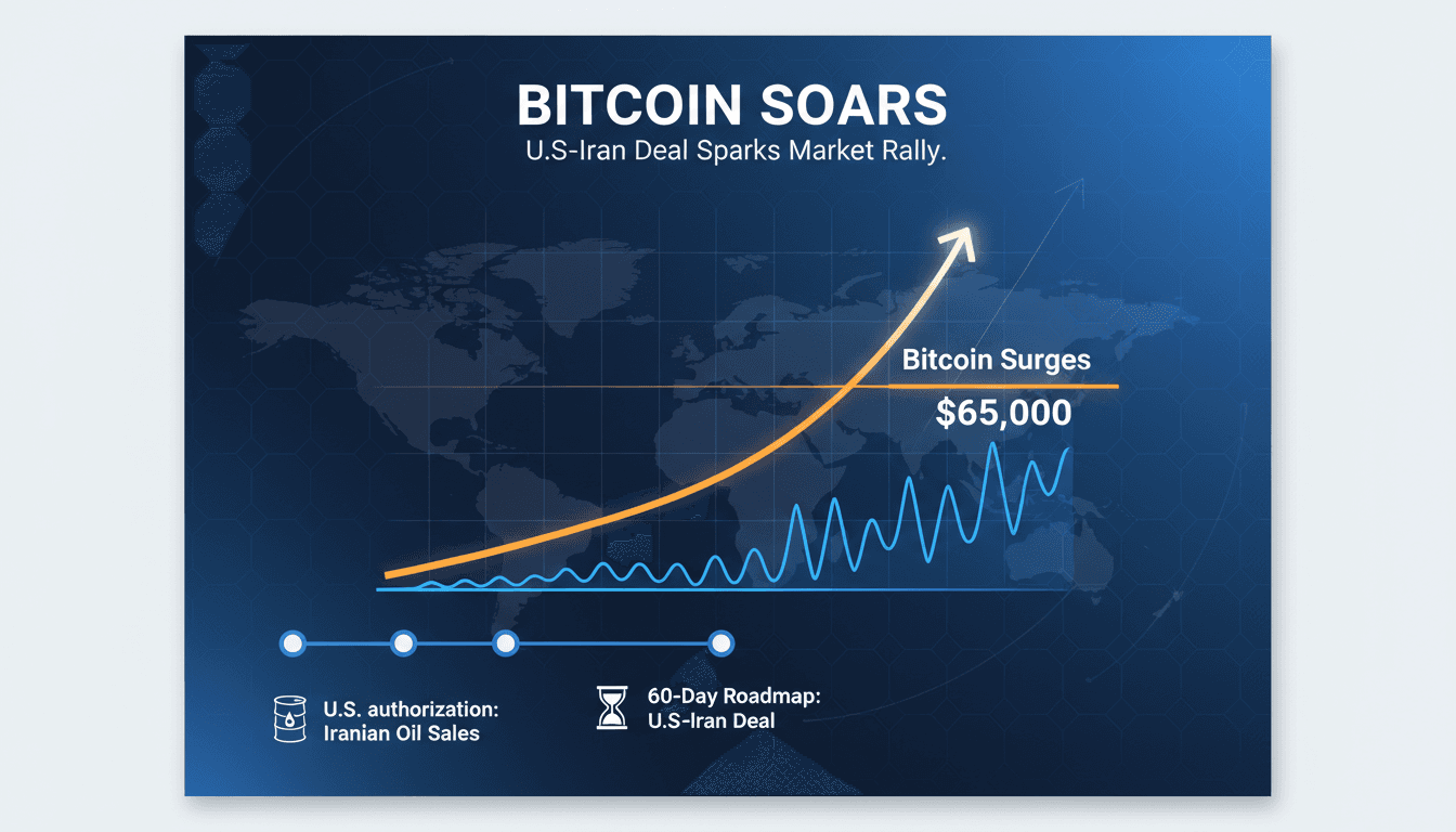 Bitcoin Surges Above $65,000 Amid U.S.-Iran Oil Sales Authorization