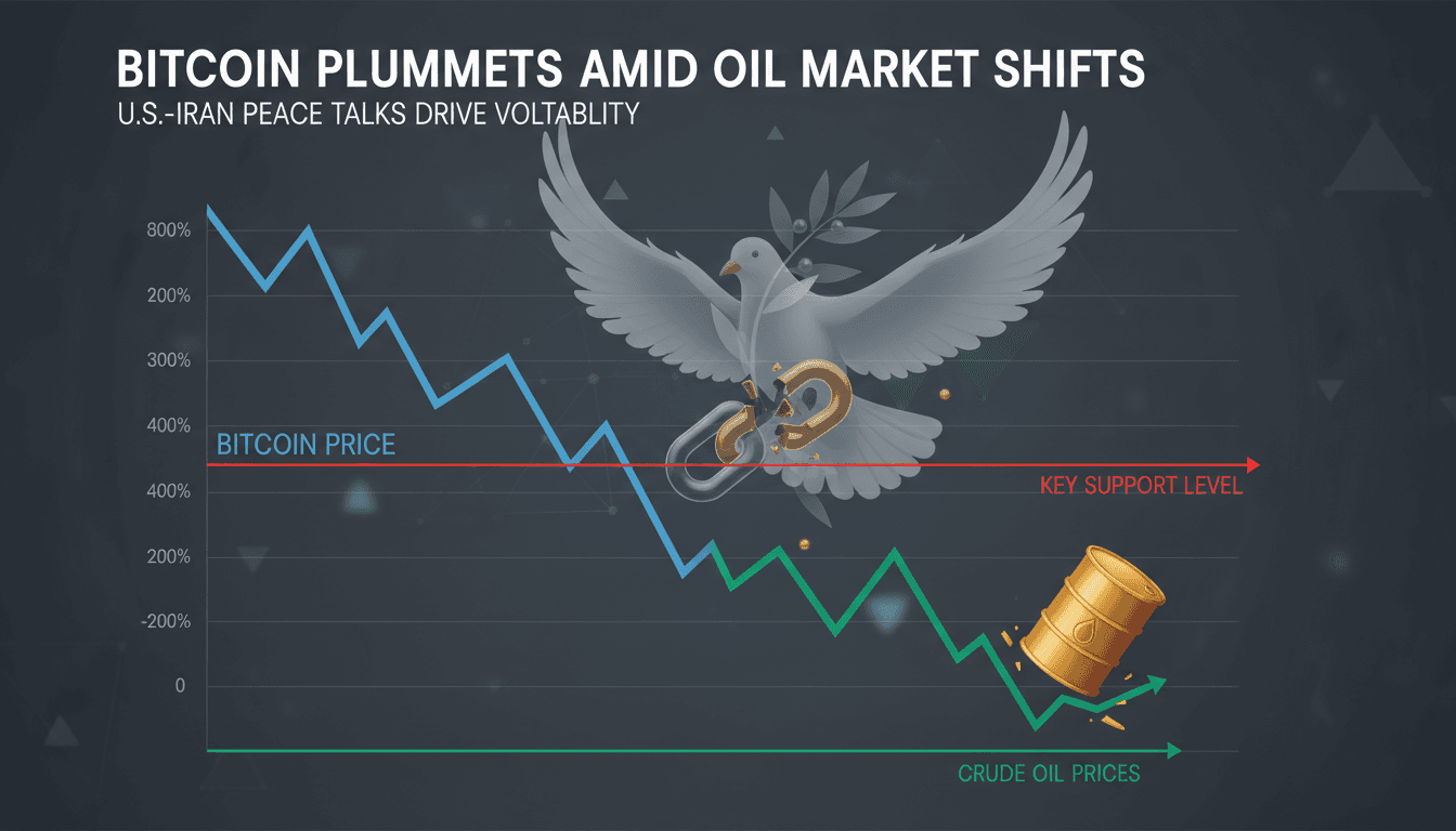 Bitcoin price declines amid U.S.-Iran negotiations impacting oil markets