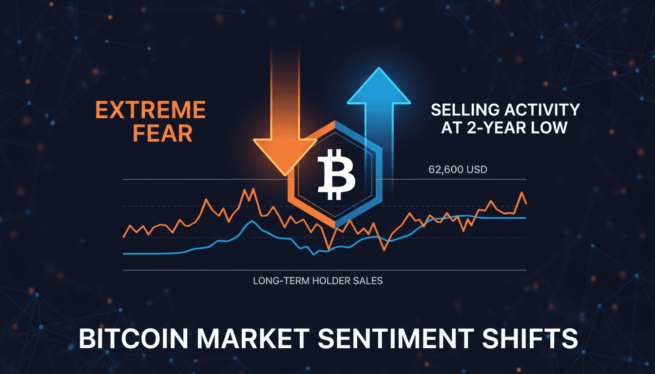 Bitcoin market sentiment shifts to extreme fear as selling activity drops to two-year low