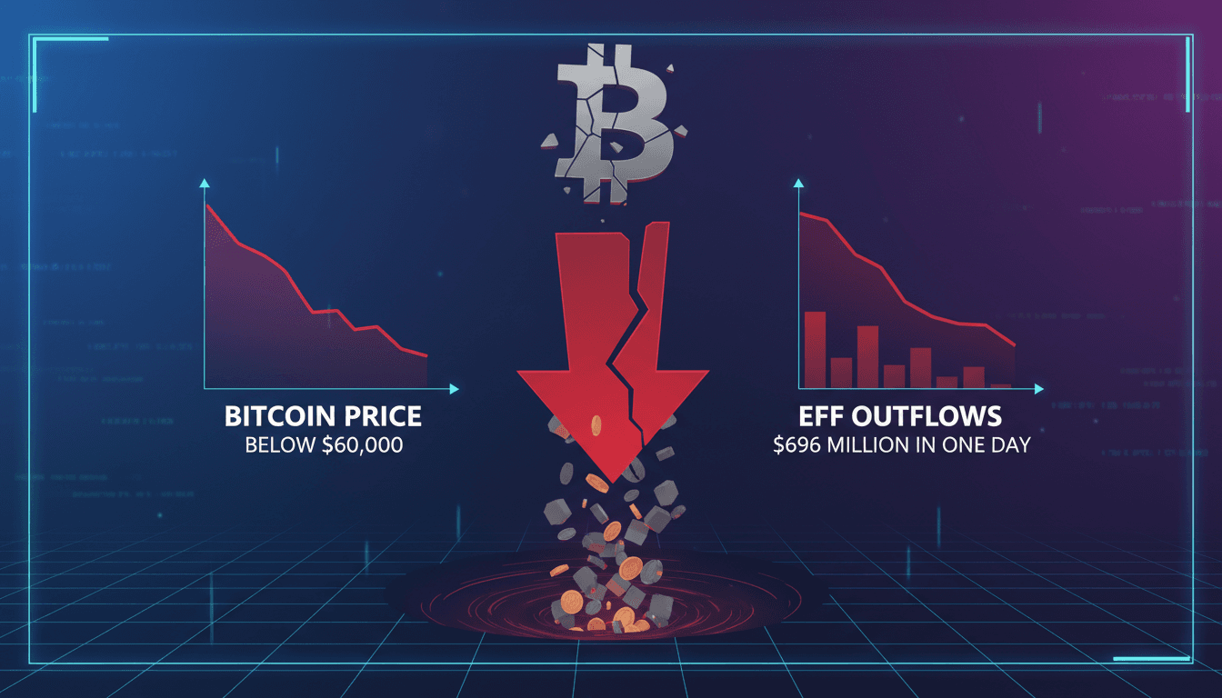 Bitcoin ETFs face record outflows amid market selloff