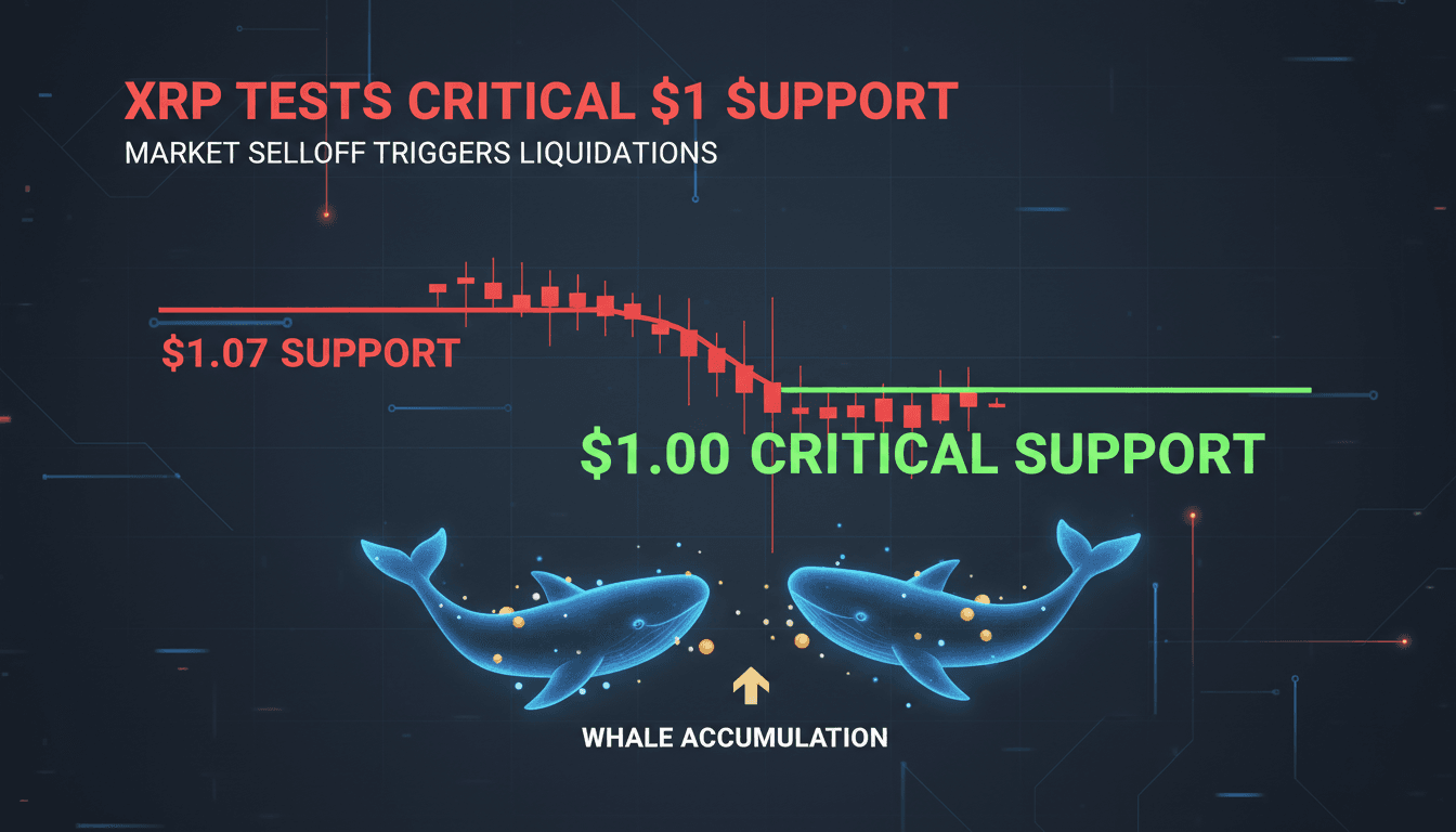 XRP Tests Critical $1 Support Level Amid Market Selloff