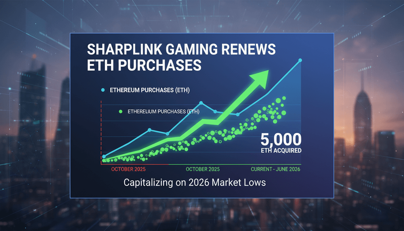 Sharplink Gaming resumes Ethereum purchases after eight-month hiatus