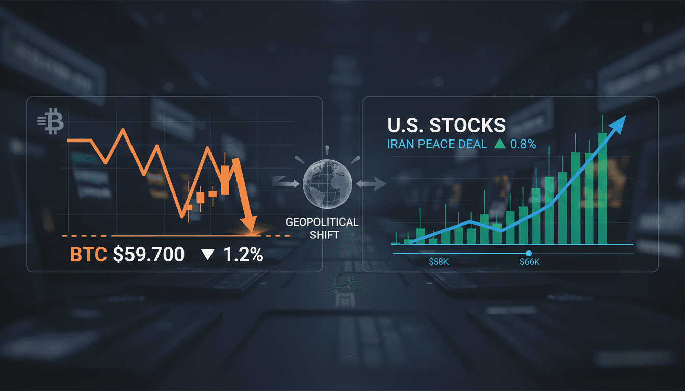 Bitcoin price chart showing recent fluctuations and market trends.