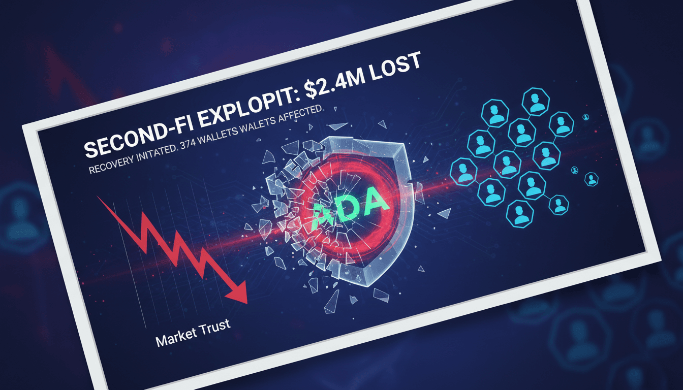 SecondFi launches recovery plan after $2.4 million Cardano wallet exploit