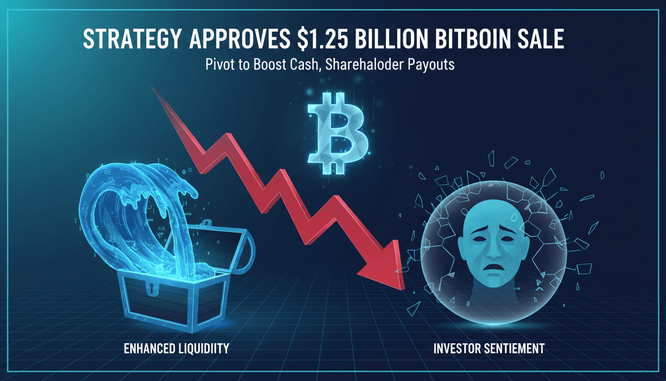 Strategy's decision to sell Bitcoin to enhance liquidity and support shareholders.