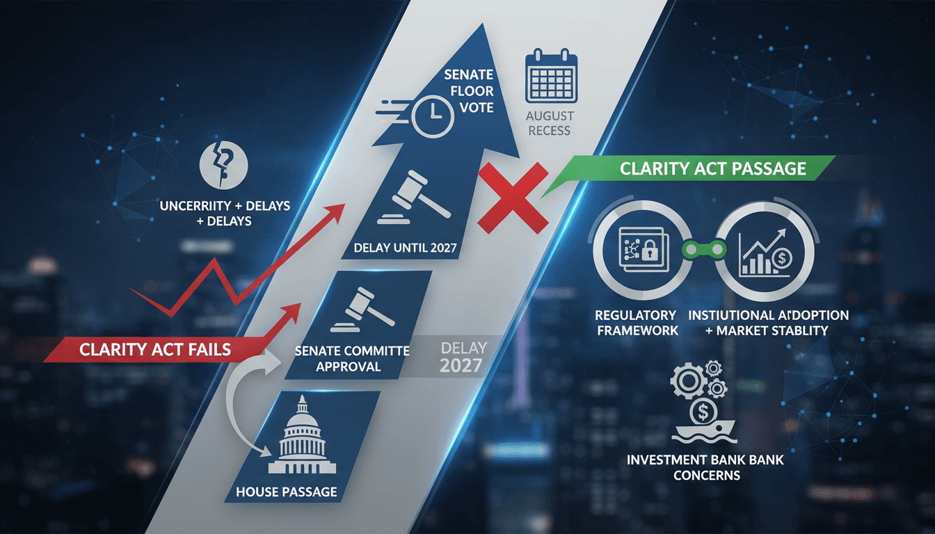Infographic on the CLARITY Act's impact on cryptocurrency regulation