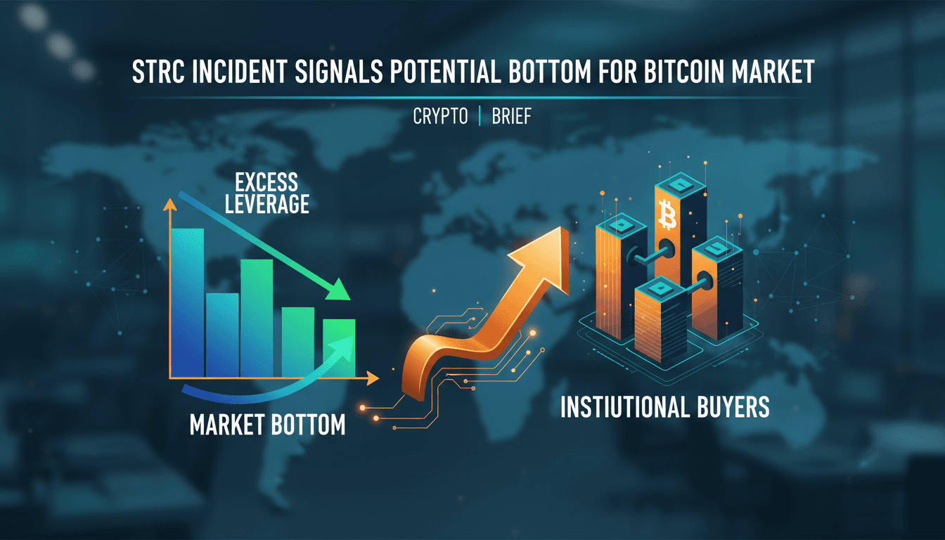 Analytical visual of Bitcoin market dynamics post-STRC incident