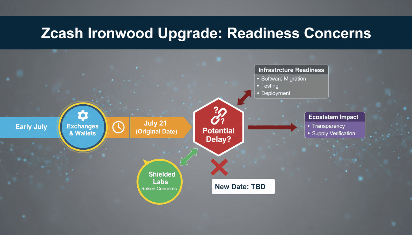 Zcash Ironwood upgrade timeline and stakeholder readiness analysis