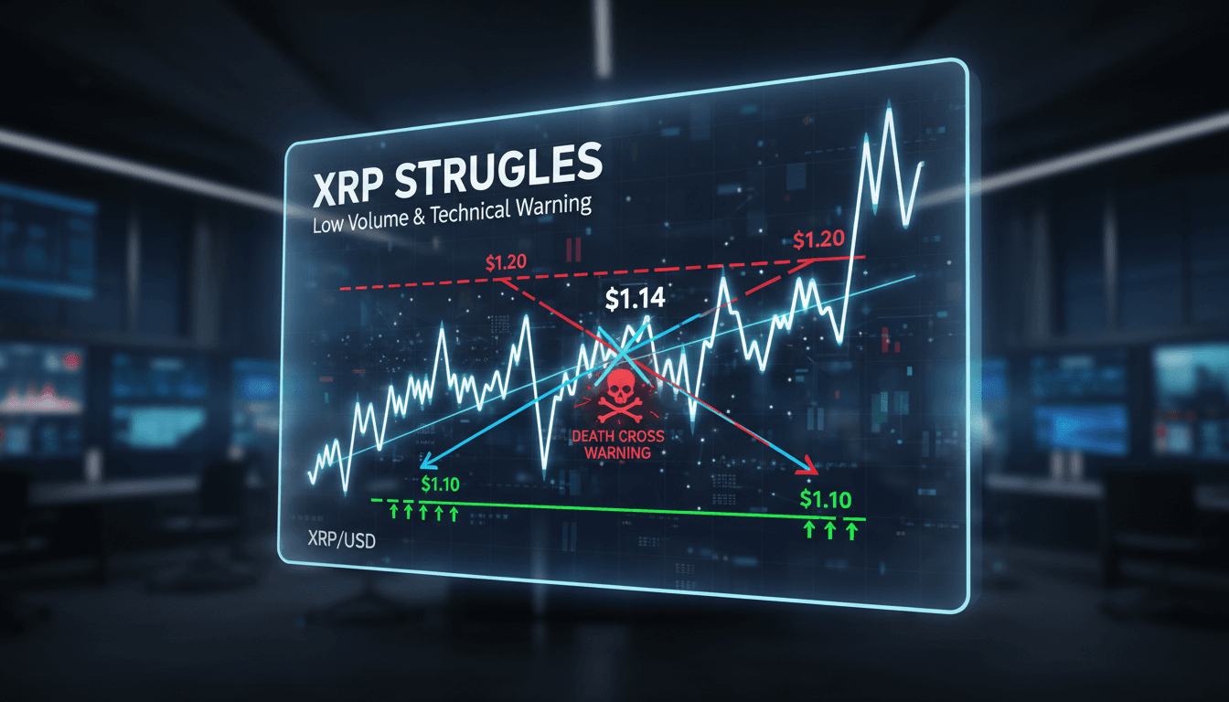 Analytical visual of XRP's price movements and key levels