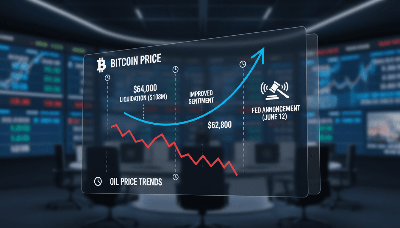 Bitcoin price chart showing recent fluctuations and market trends.