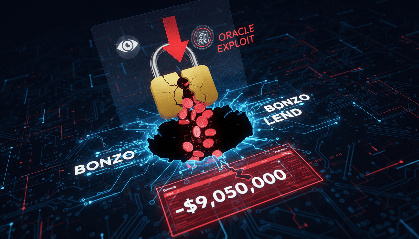 Bonzo Lend logo with a financial loss graphic