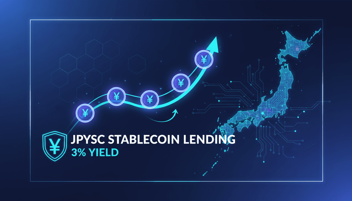 SBI VC Trade logo with JPYSC stablecoin lending service announcement