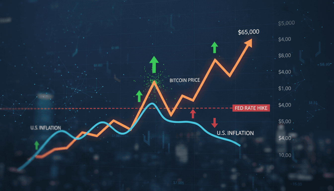 Bitcoin price chart showing recent trends and inflation data impact