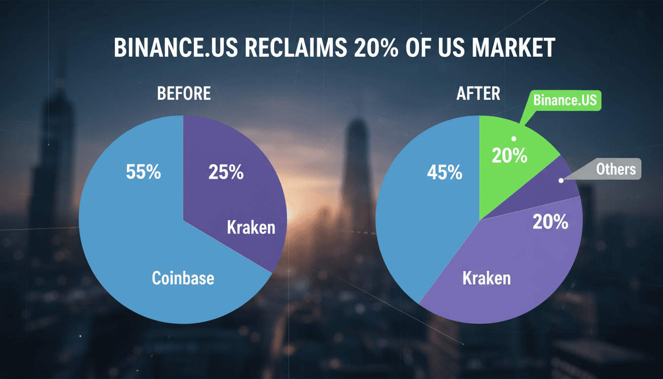 Binance.US logo with a backdrop of cryptocurrency market trends