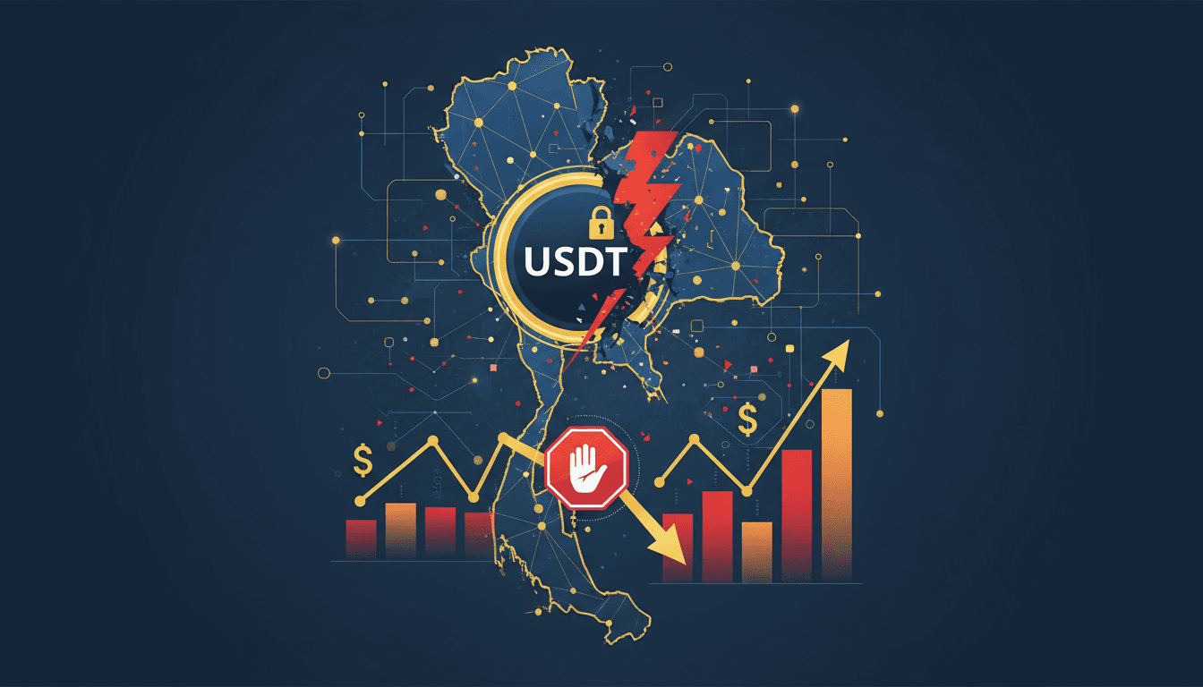 Illustration of Thailand's regulatory measures on cryptocurrency transactions.