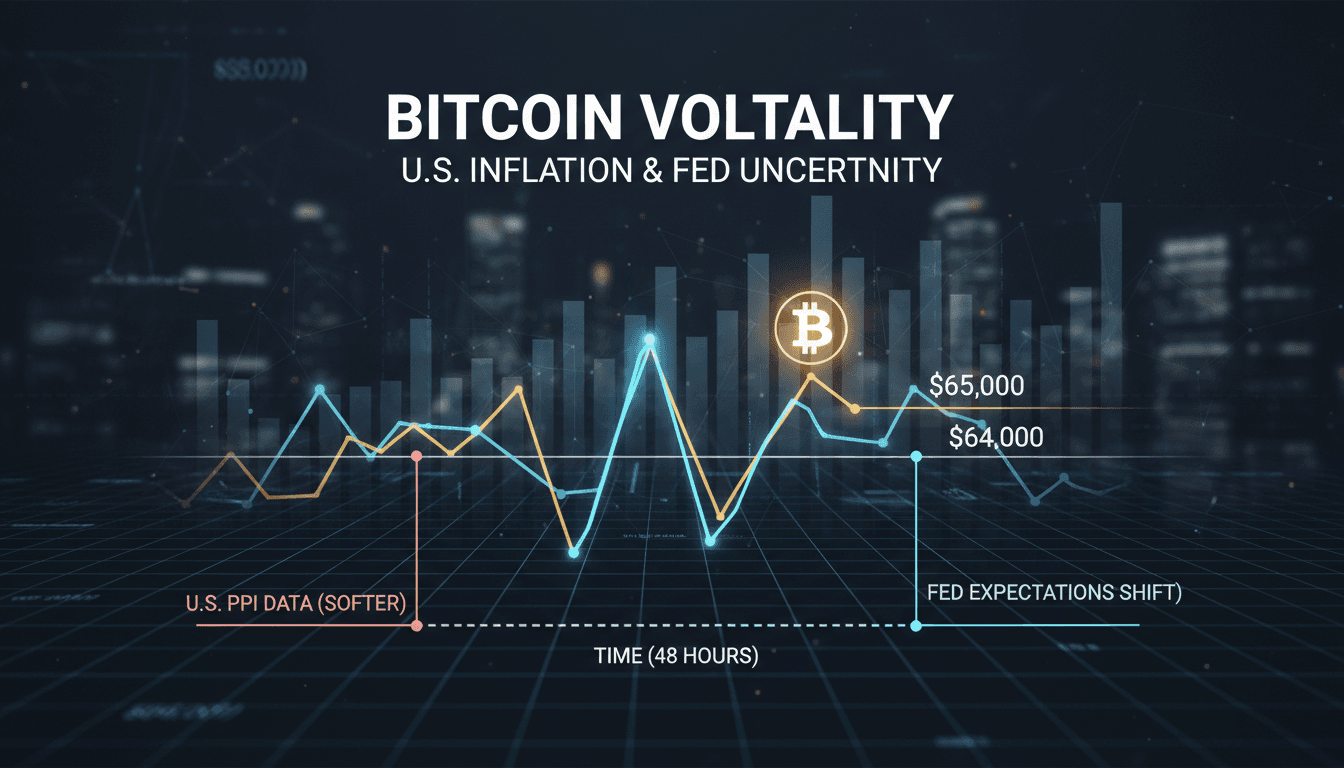 Bitcoin price chart showing fluctuations related to inflation data and Federal Reserve policy
