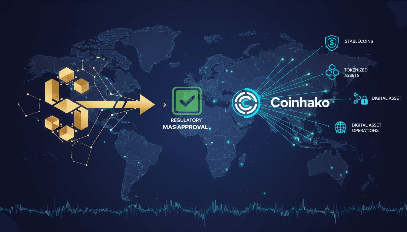 SBI Holdings logo with Coinhako's branding in the background