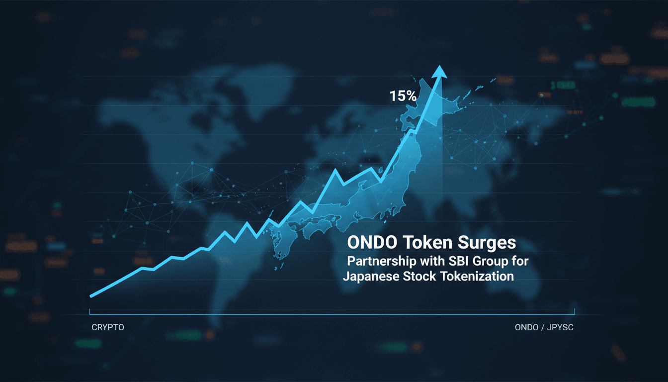 ONDO token price surge following partnership with SBI Group