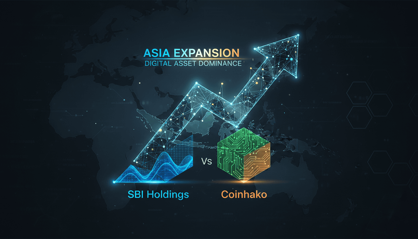 SBI Holdings logo with Coinhako branding in a digital asset context