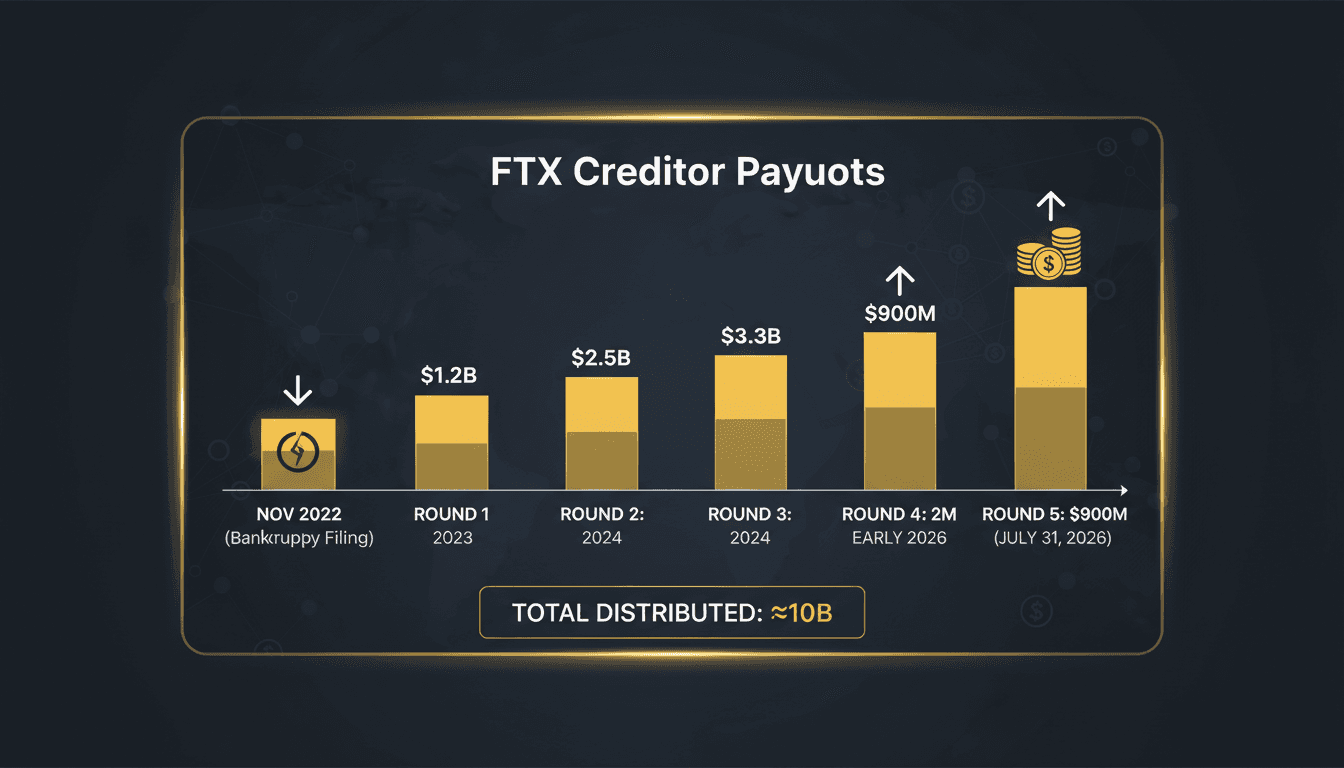 FTX logo with financial recovery graphics