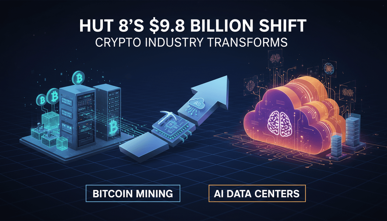 Hut 8 AI data center lease announcement and its impact on Bitcoin mining.