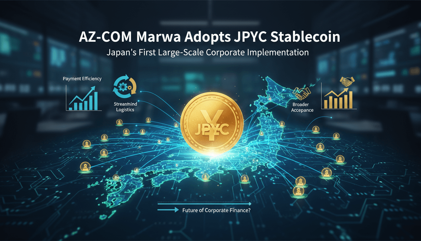 AZ-COM Maruwa's adoption of JPYC stablecoin for corporate payments