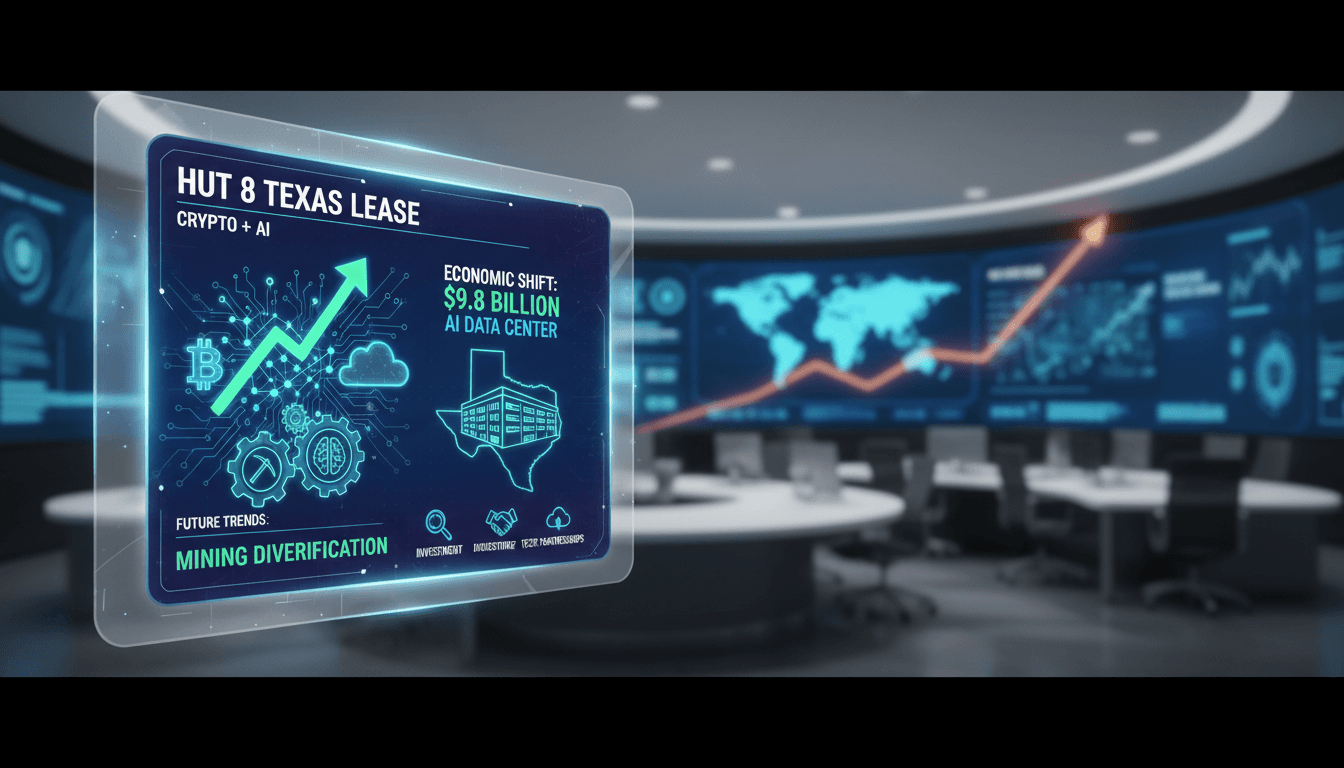 Hut 8 AI data center lease announcement in Texas