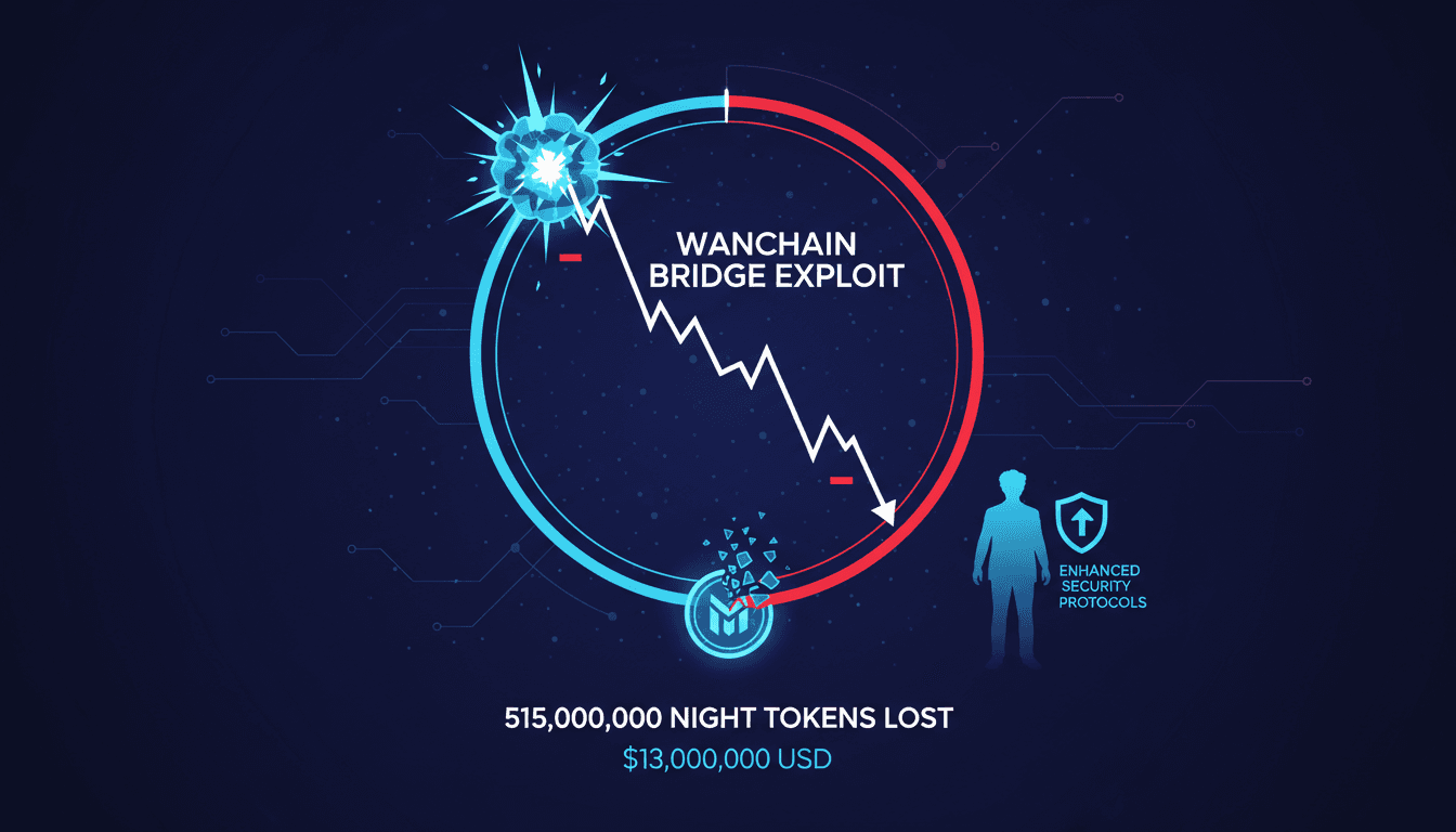 Analysis of Midnight Token's value fluctuations following the Wanchain bridge exploit.