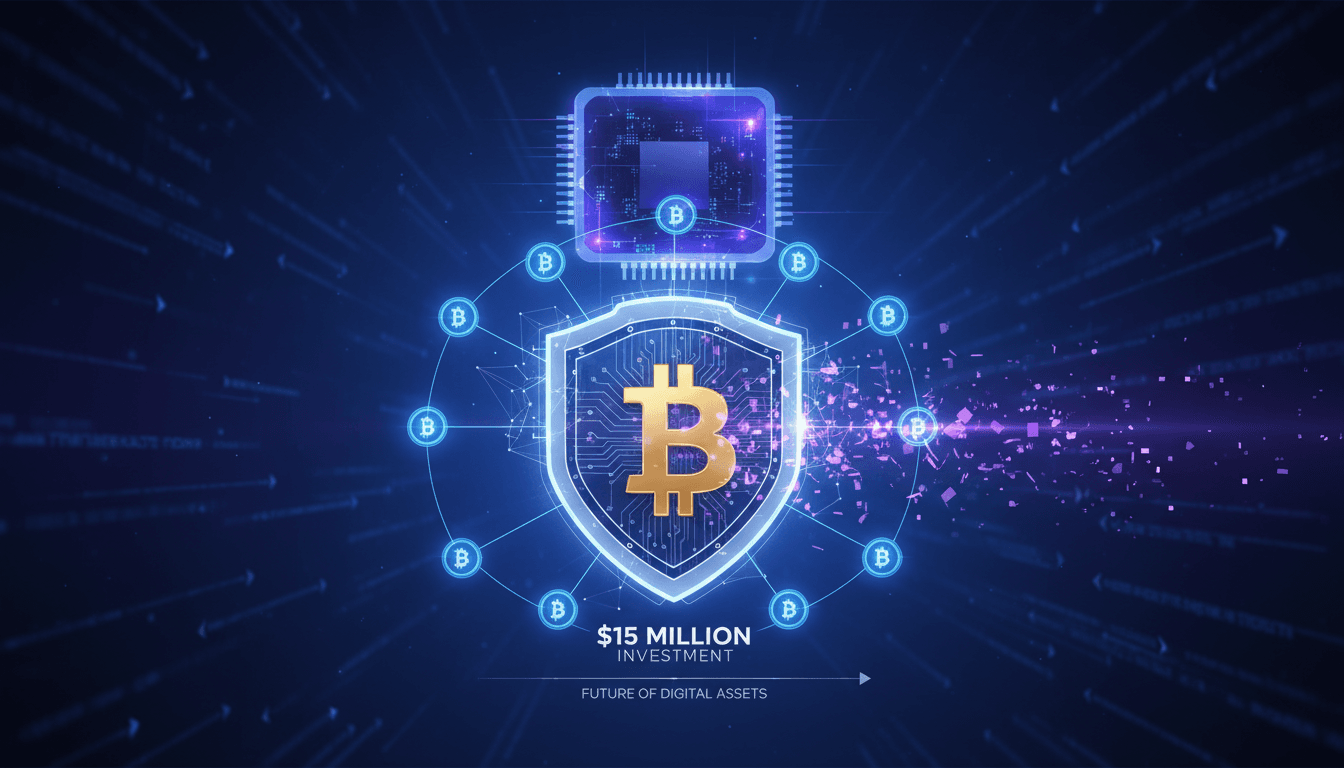 Illustration of the Bitcoin Security Consortium's efforts against quantum threats.