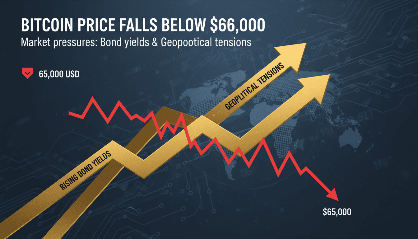Bitcoin price chart showing recent fluctuations and market influences