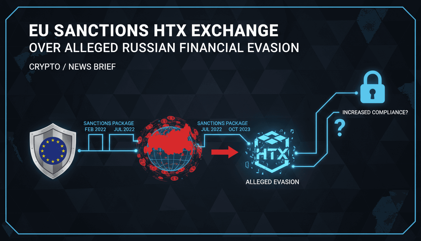 EU sanctions against HTX exchange for facilitating Russian financial evasion
