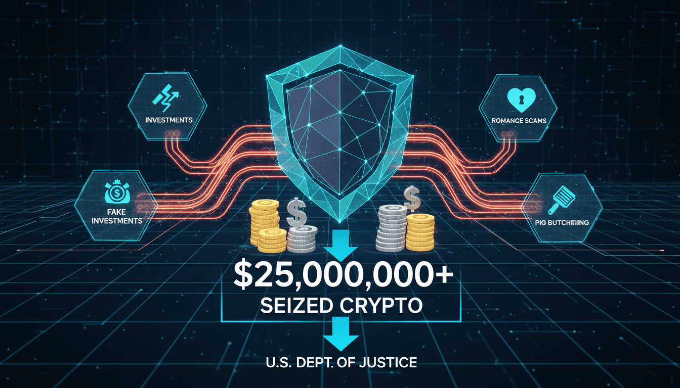 U.S. Department of Justice seizes cryptocurrency linked to fraud