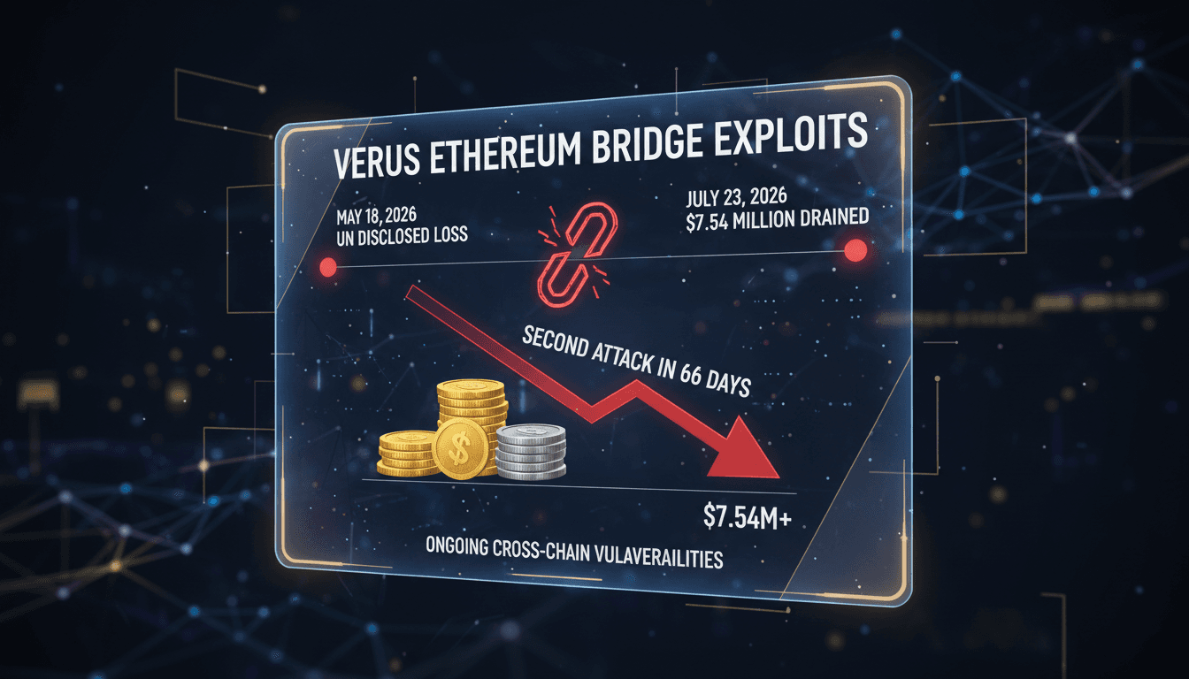 Visual representation of the Verus Ethereum Bridge exploit and its impact on decentralized finance.
