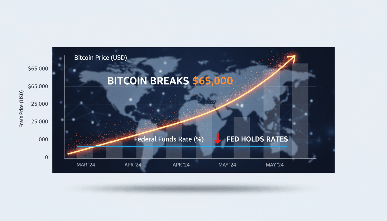 Bitcoin price surge following Federal Reserve interest rate decision
