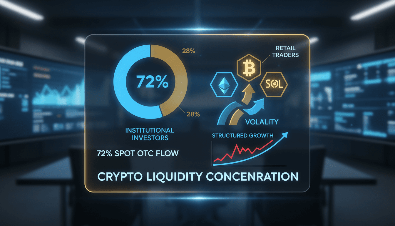 Graph showing institutional investors' impact on cryptocurrency market dynamics.