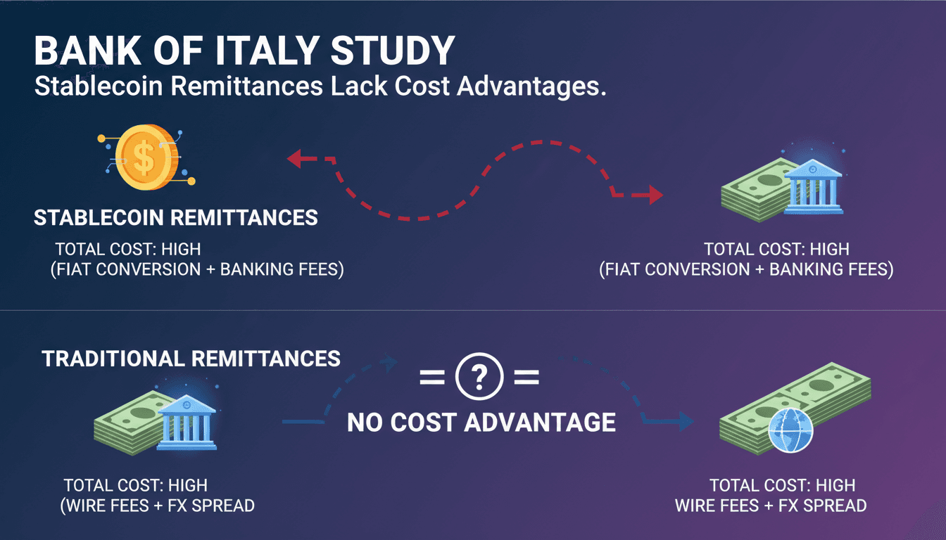 Analysis of stablecoin remittances versus traditional methods.