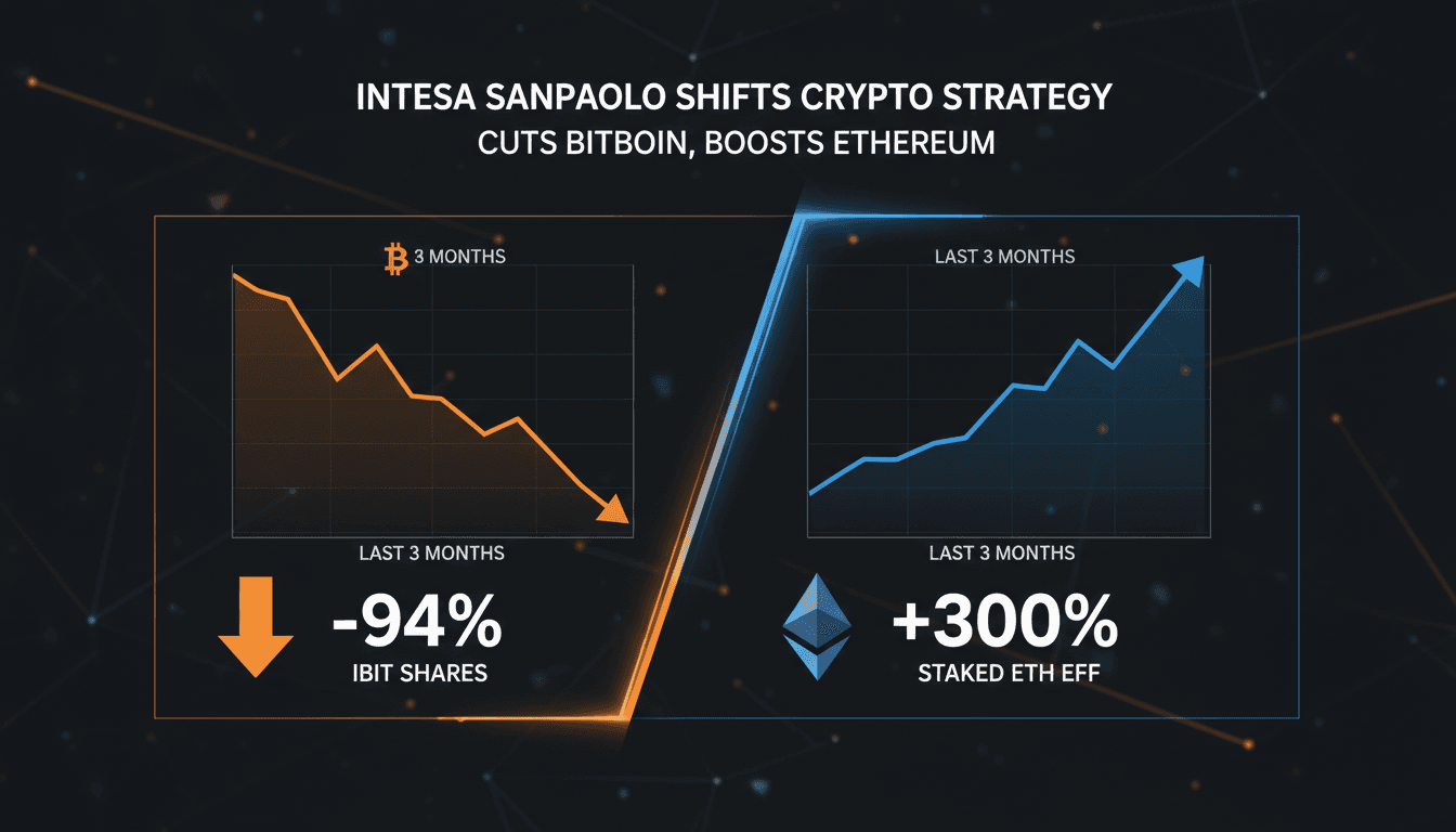 Intesa Sanpaolo's strategic shift in cryptocurrency investments