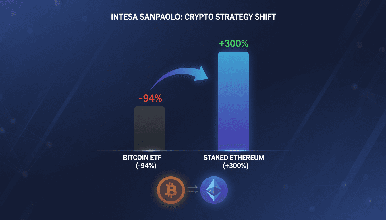 Intesa Sanpaolo's strategic shift in cryptocurrency investments