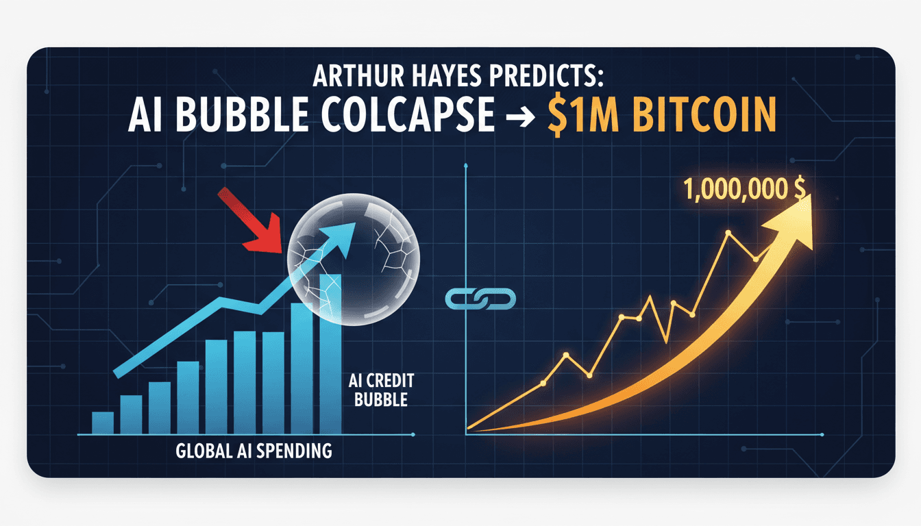 Arthur Hayes discussing the potential impact of the AI credit bubble on Bitcoin's value.