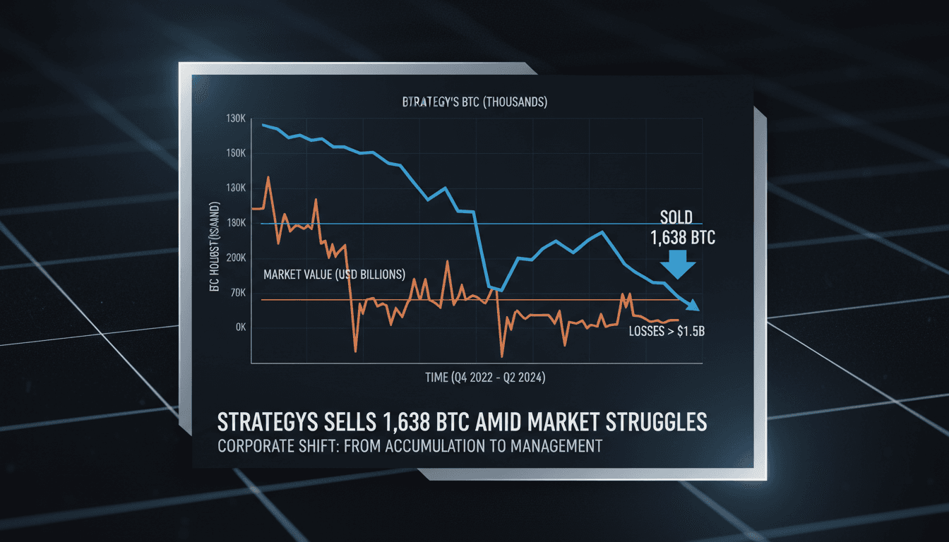 Strategy's Bitcoin sale highlights corporate treasury shifts in cryptocurrency.