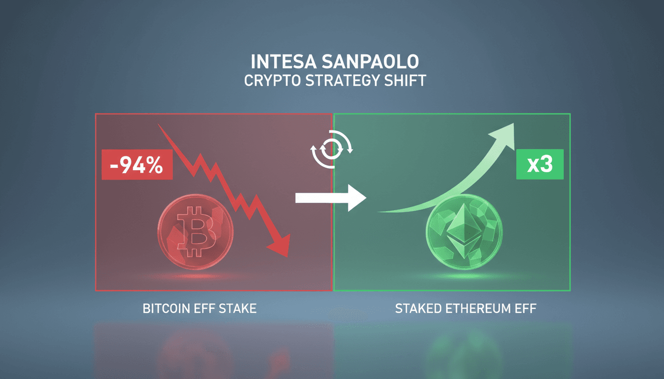 Intesa Sanpaolo's cryptocurrency investment strategy changes