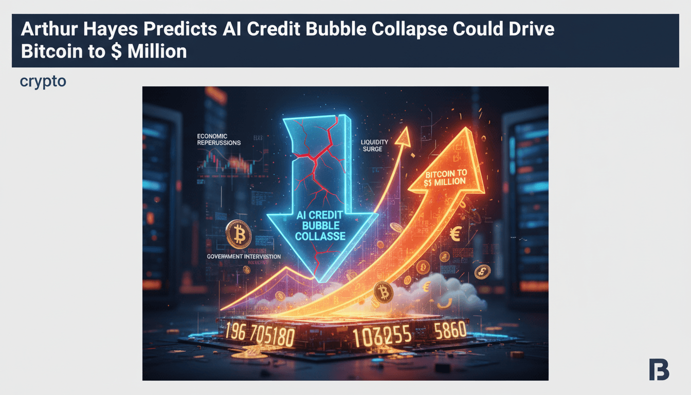 Arthur Hayes discussing the potential impact of the AI credit bubble on Bitcoin.