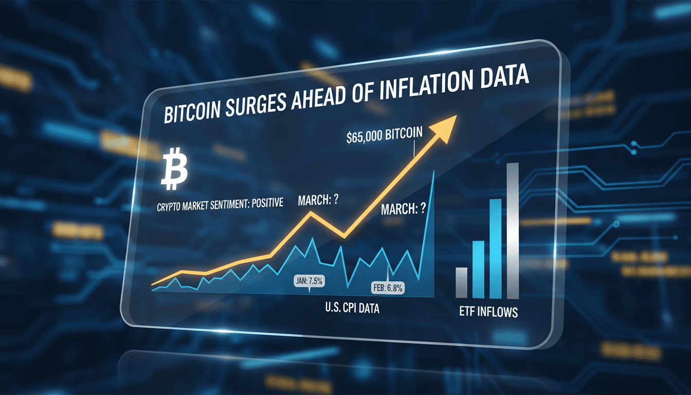 Bitcoin price surge to $65,000 with CPI report anticipation