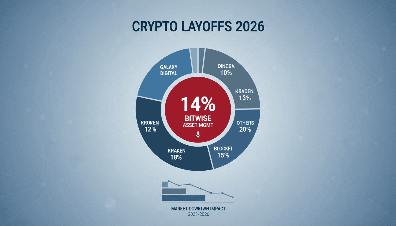 Bitwise Asset Management logo with a backdrop of declining cryptocurrency charts.