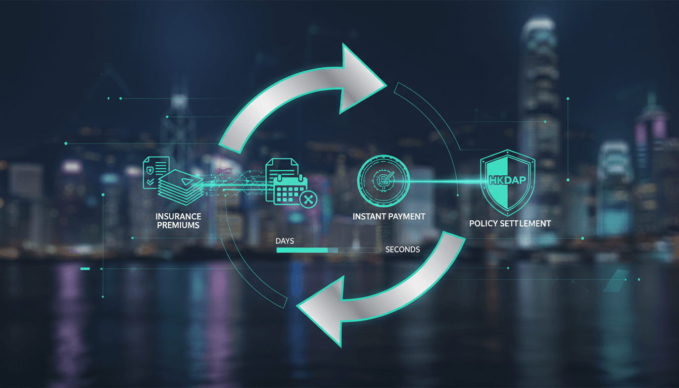 HashKey Exchange logo with HKDAP stablecoin visual representation
