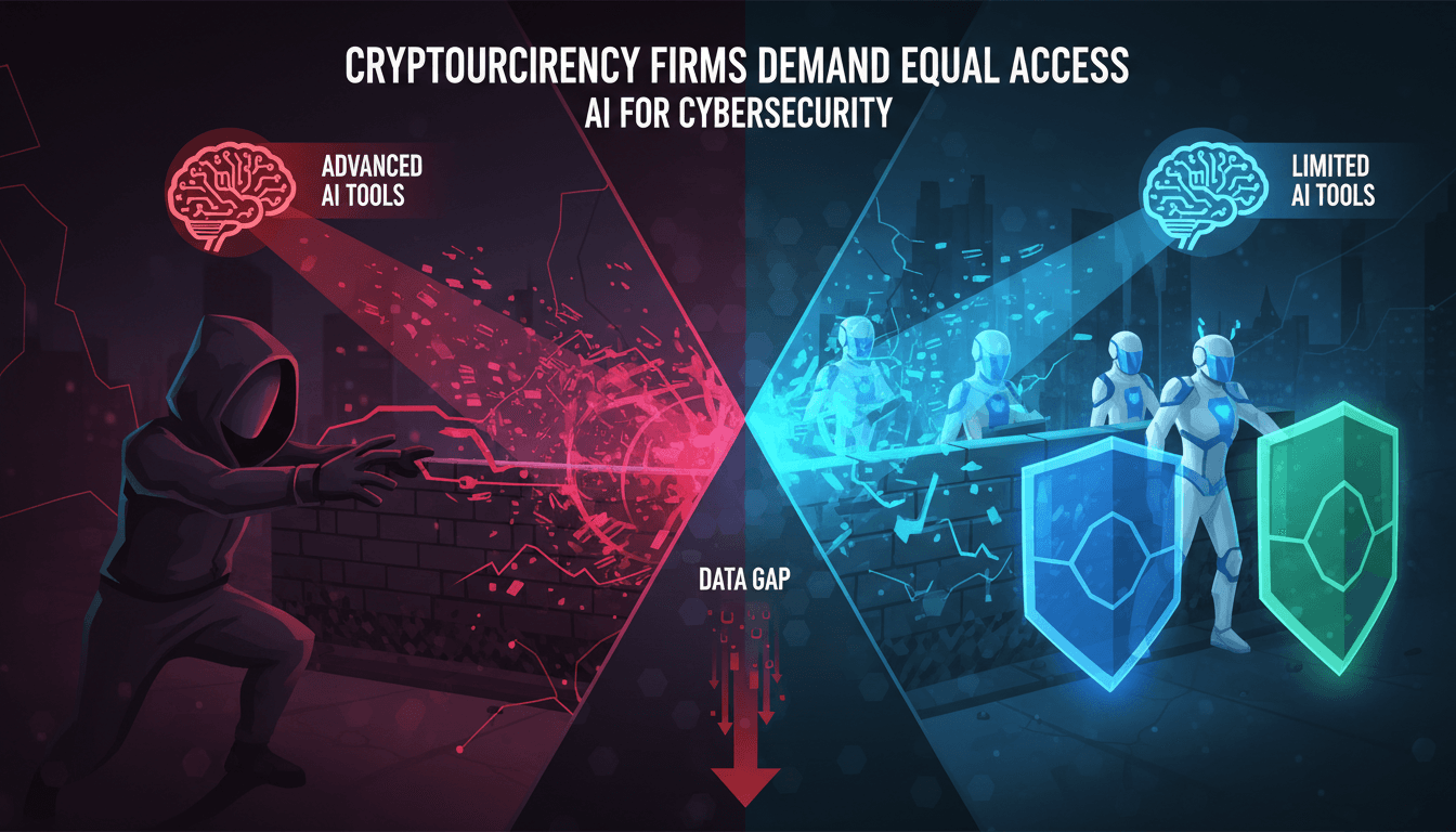 Cryptocurrency firms advocating for equal access to AI tools for enhanced cybersecurity.