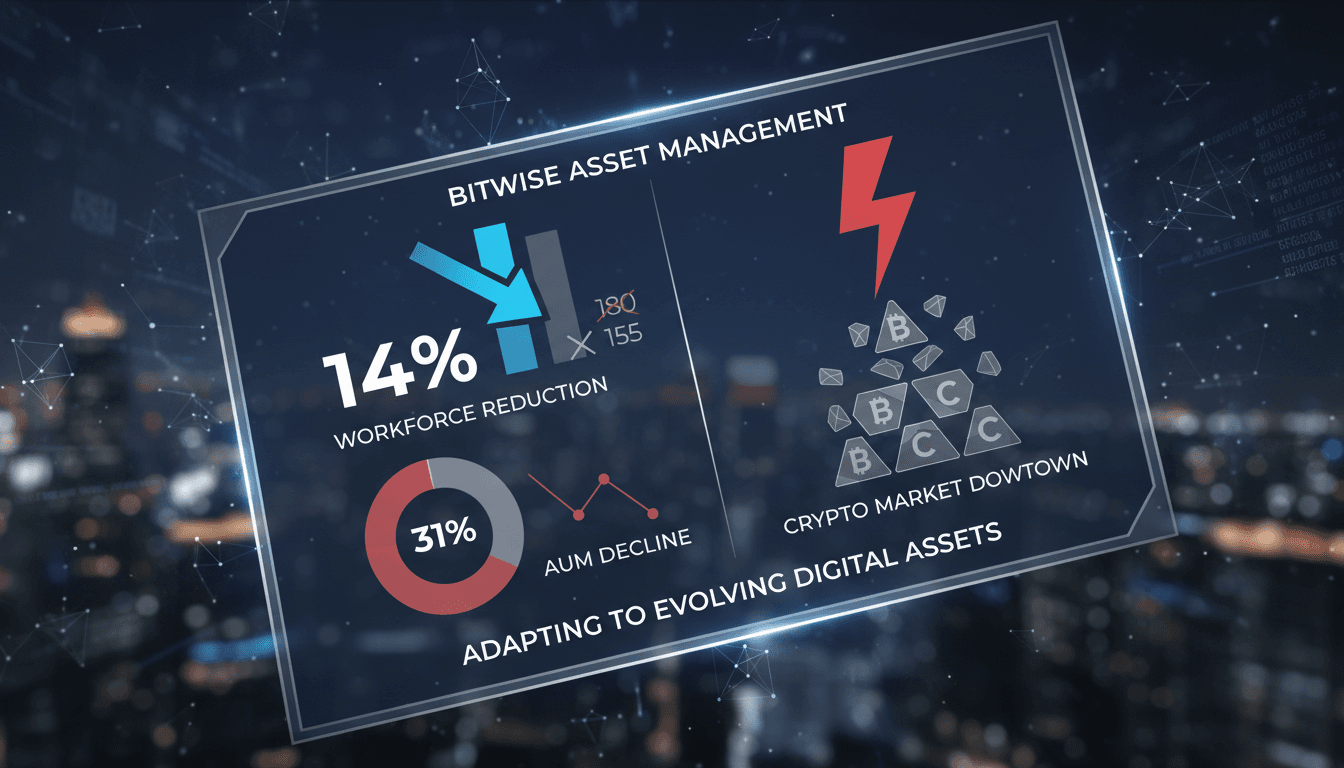 Bitwise Asset Management logo with a backdrop of cryptocurrency market trends.
