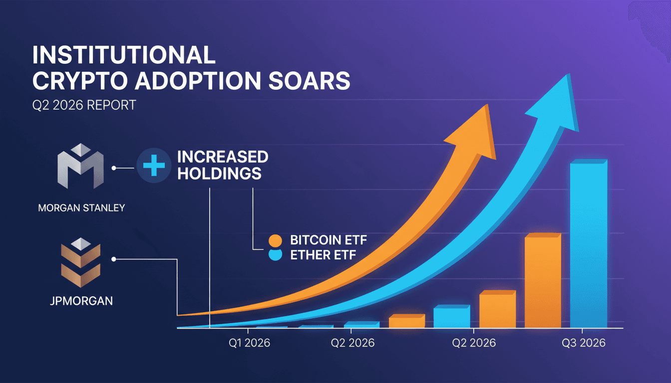 Graph showing the increase in Bitcoin and Ether ETF holdings by Morgan Stanley and JPMorgan.