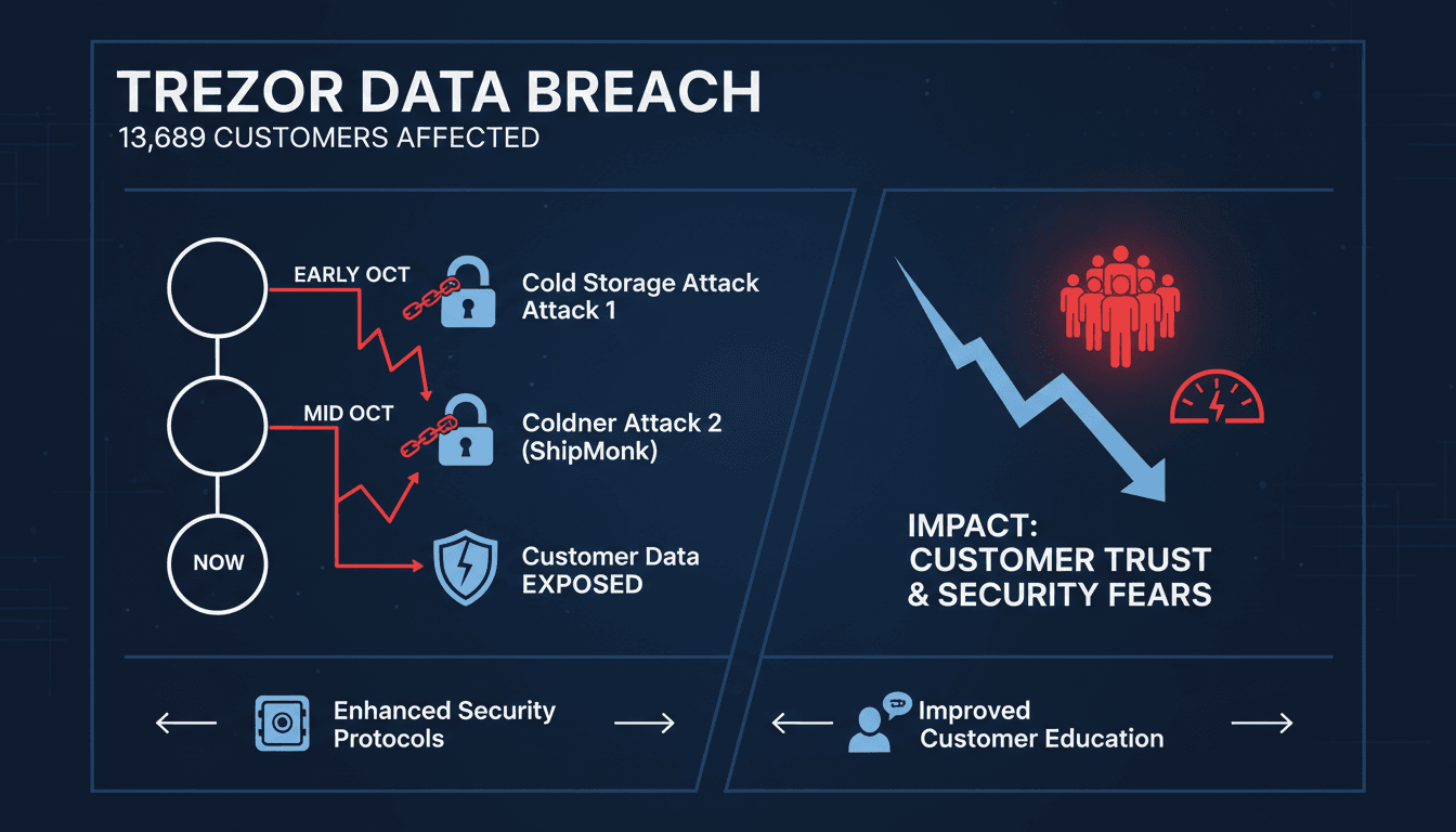 Trezor data breach exposes personal information of nearly 14000 customers
